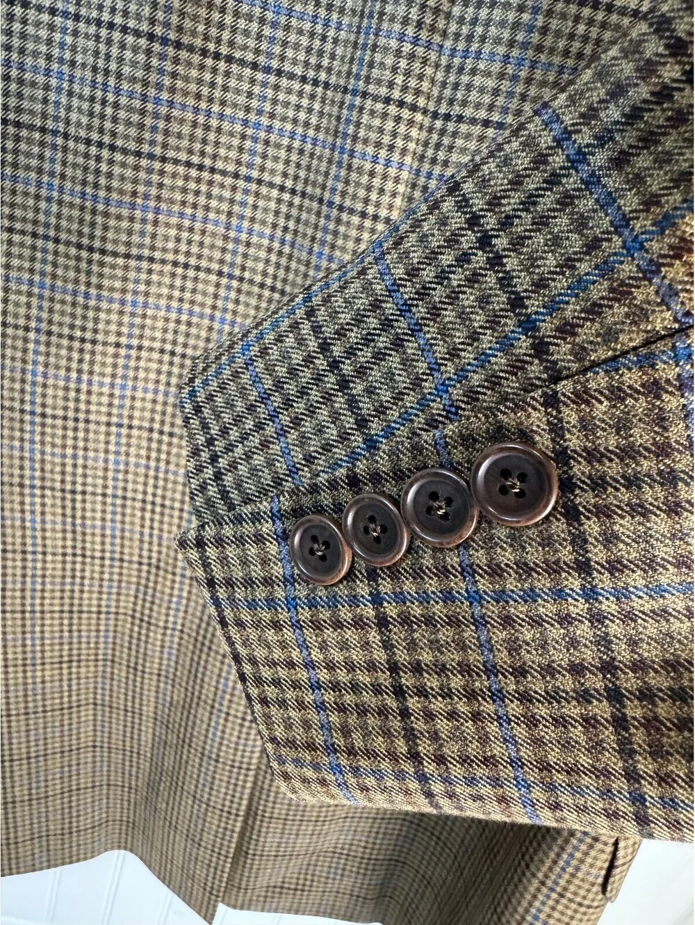 Brooks Brothers Fitzgerald 1818 Men's 39L Checked 100% Wool Sport Coat Blazer